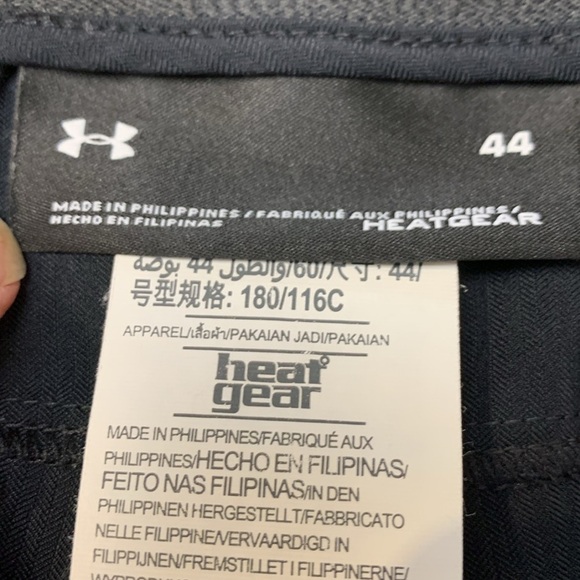 Under Armour Mens Heat Gear Navy Blue Shorts Size 44 - Picture 2 of 10